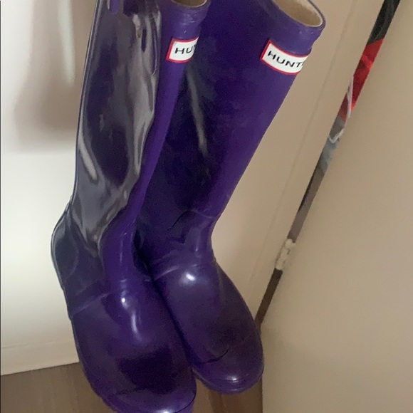 Hunter purple boots used great condition - Picture 3 of 4
